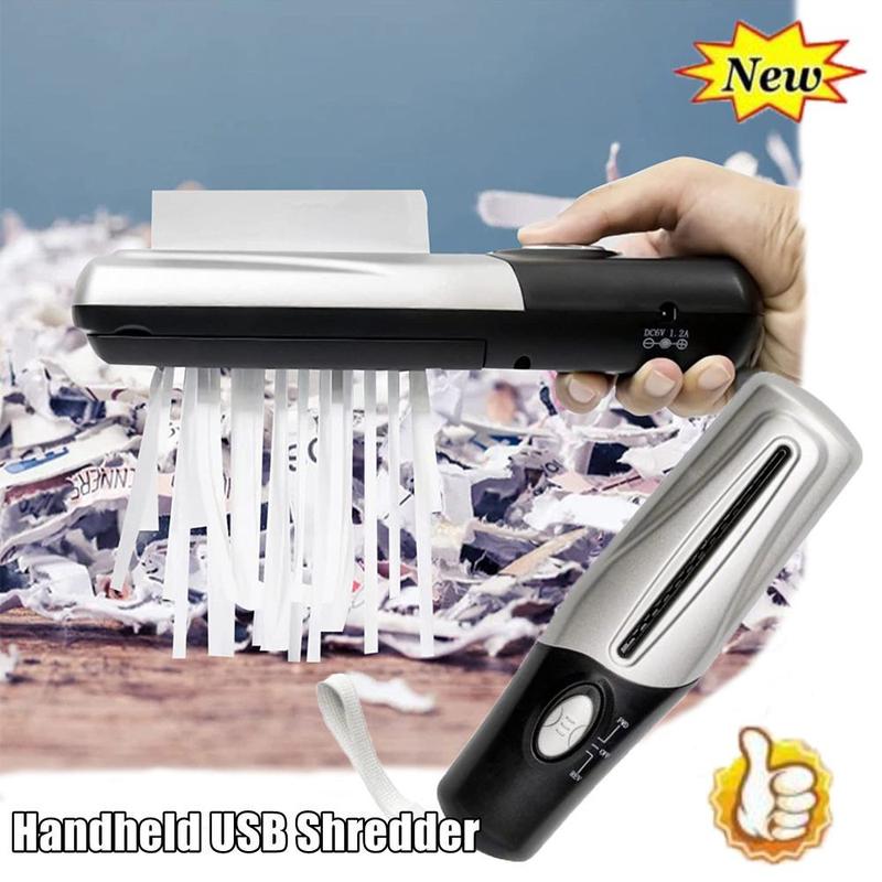 Product Introduction of New USB Powered Paper Documents Cutting Tool Shredders Cutting Machine Mini Hand Shredder Handheld USB Shredder Paper Shredders 31