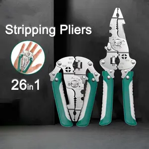 HomeTools.id Tang Lipat Pemotong Kabel 26 in 1  Multifungsi Anti Shock Bahan Krom Vanadium Kawat Tang Dekrustasi Kabel Pengupas