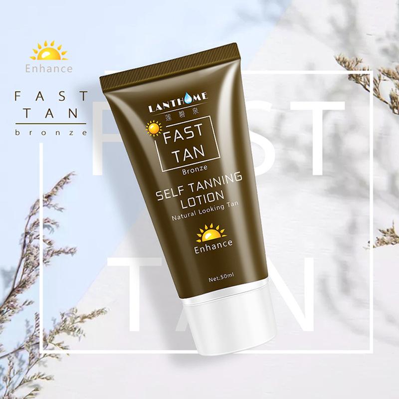 Product Introduction of 50ml Self Tanning Cream Fast Body Face Self Tanner Fake Tan Cream Solarium Makeup Foundation Bronzer Nourishing Lotion Skin Care 21