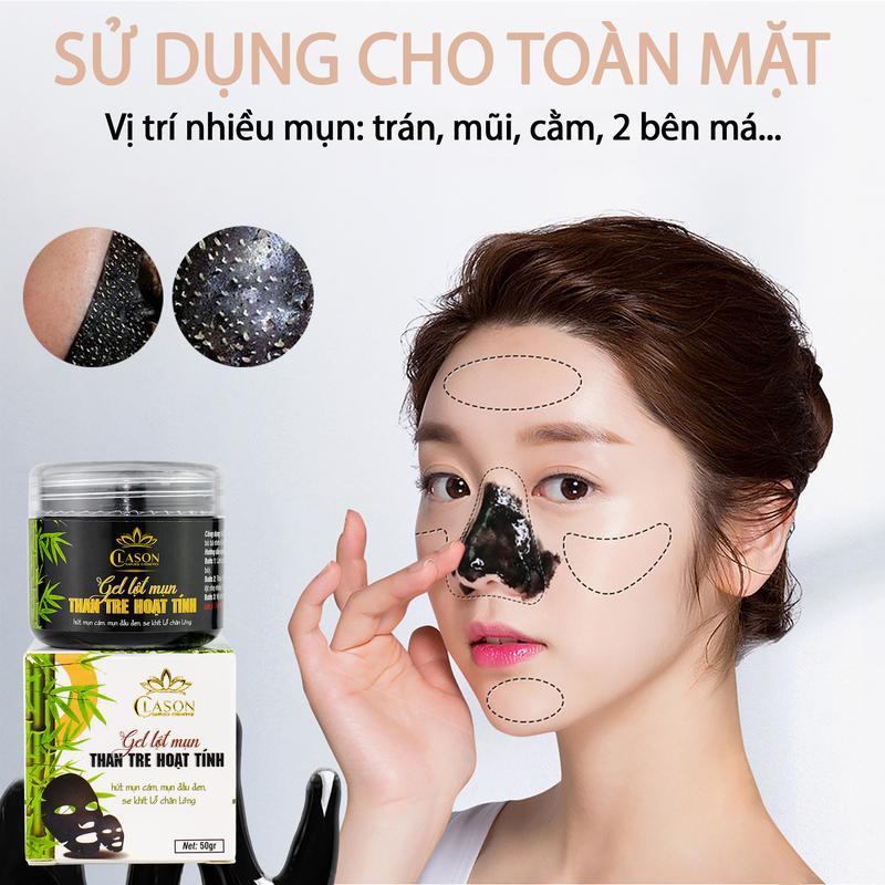 Product Introduction of Gel lột mụn than tre hoạt tính Clason giúp lột mụn đầu đen mụn cám chăm sóc da mặt sạch mụn 50gr tặng 40 miếng giấy 7