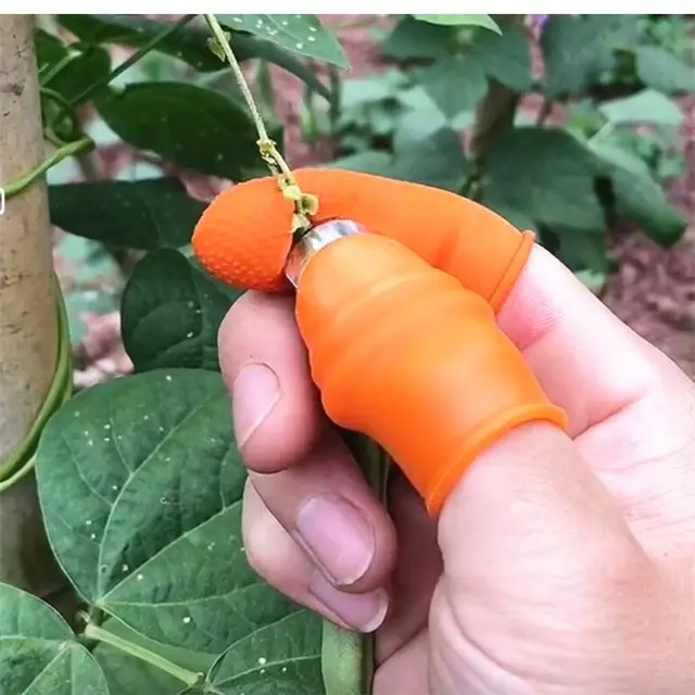 Găng tay bấm, ngắt, hái rau chuyên dụng, bộ móng hái rau tiện lợi, bô móng hái rau 4 ngón dùng cho nam và nữ 2