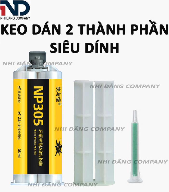 Keo dán siêu dính Nhi Đăng Company, có thể dán nhiều vật liệu như gỗ, sắt, nhựa, thủy tinh, ngọc....khô nhanh 5 phút