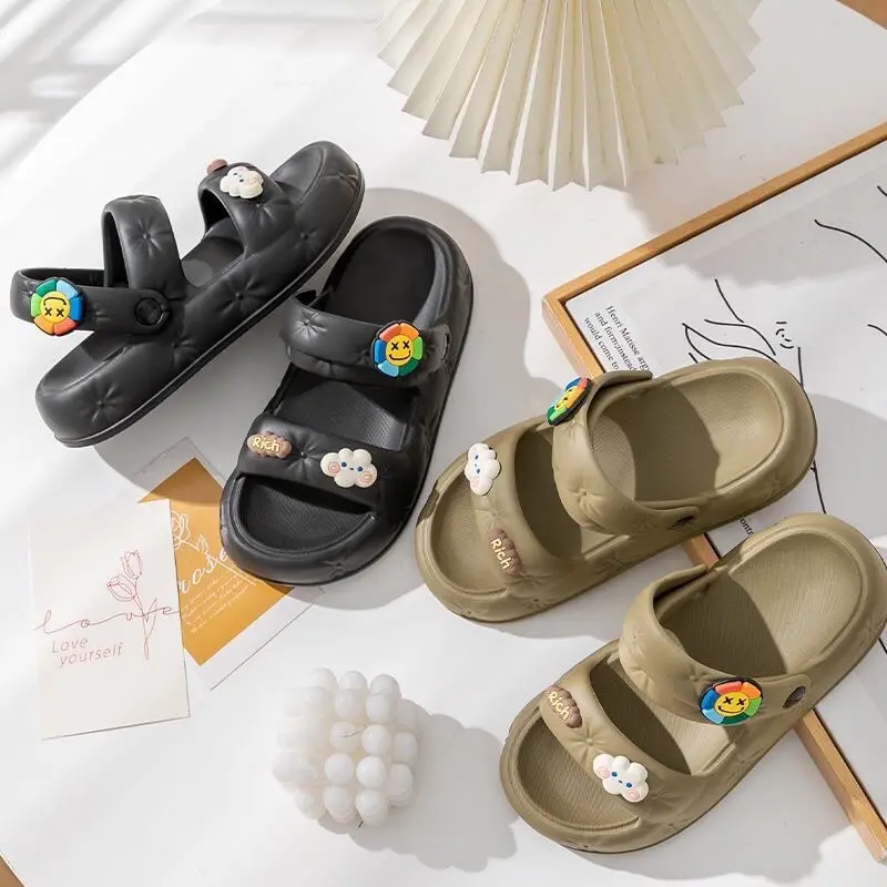 Dép quai hậu phong cách hàn quốc đế cao 4 cm cực đẹp Nữ DéP Sandal 7