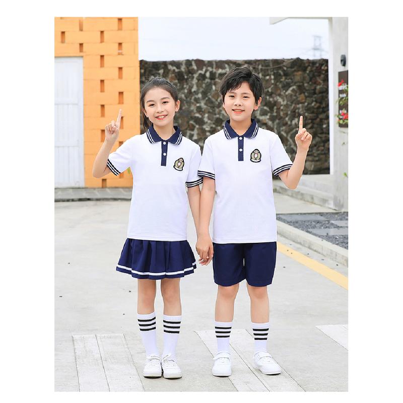 Product Introduction of New Summer Uniform Set for Primary School Students, Kindergarten Sports Style Fashion School Uniform, Group Performance Costume 11