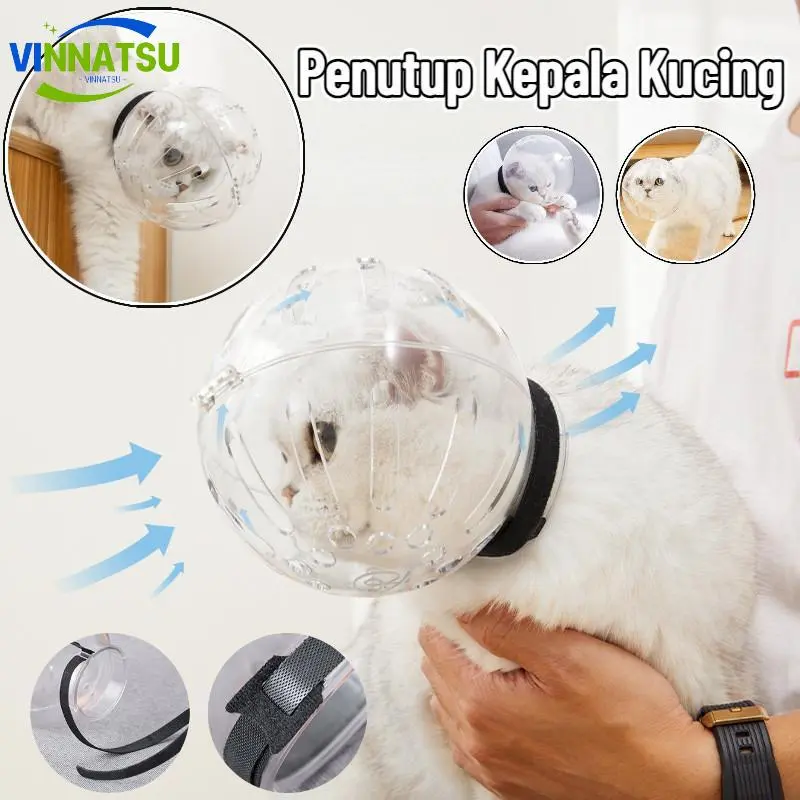 Vinnatsu Penutup Pelindung Kepala Kucing / Tudung Kucing / Cat Head Cover-Cegah Menggigit
