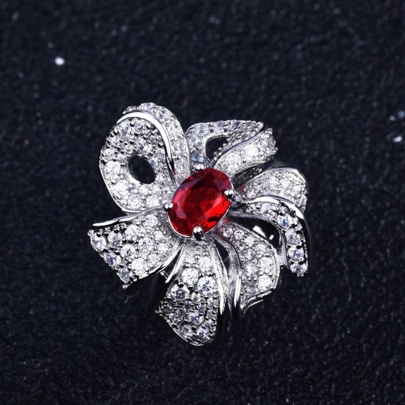 Product Introduction of Kuroze Natural Ruby Ring Female Luxury 23