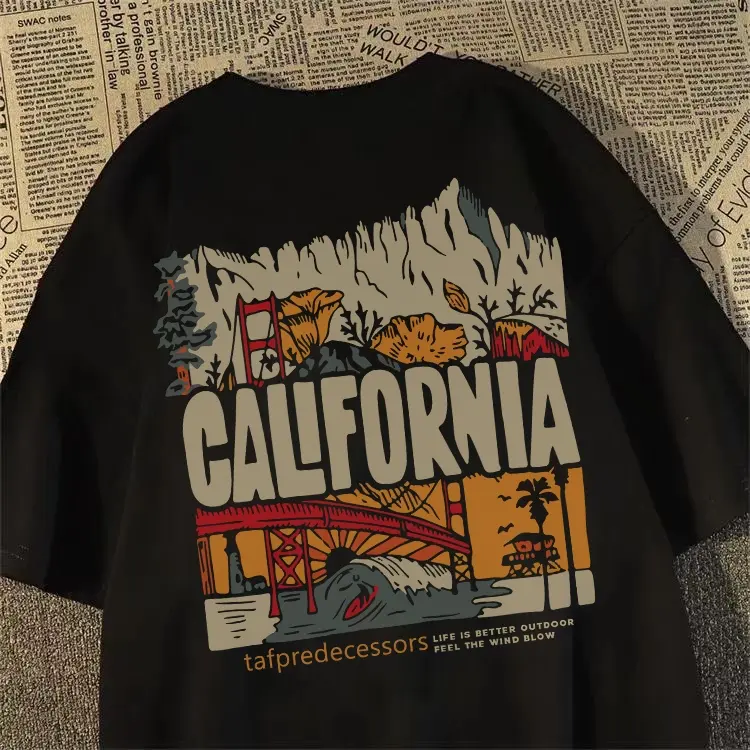 T-shirt Keren Baju Kaos Wanita Dewasa Hitam Oversize Lengan Pendek vintage Render Print Pasangan Keren C199 Distro Katun 0