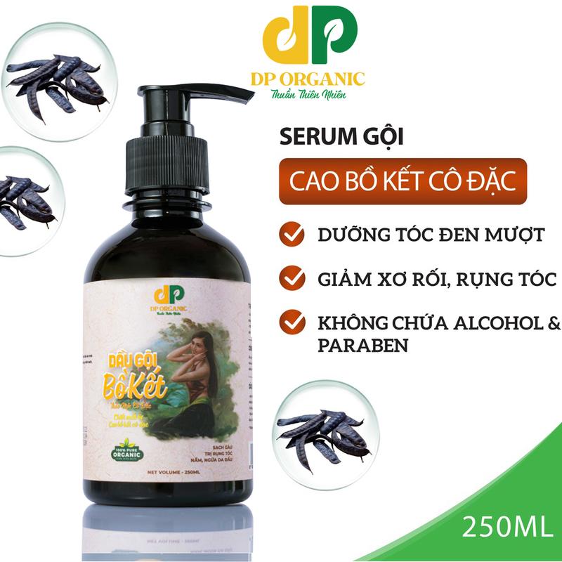 Dầu Gội Bồ Kết Thảo Mộc Cô Đặc – Dầu Gội Bồ Kết Thuần Thiên Nhiên Giúp Sạch Gàu Hết Nấm Da Đầu Chống Rụng Tóc DP ORGANIC 250ml