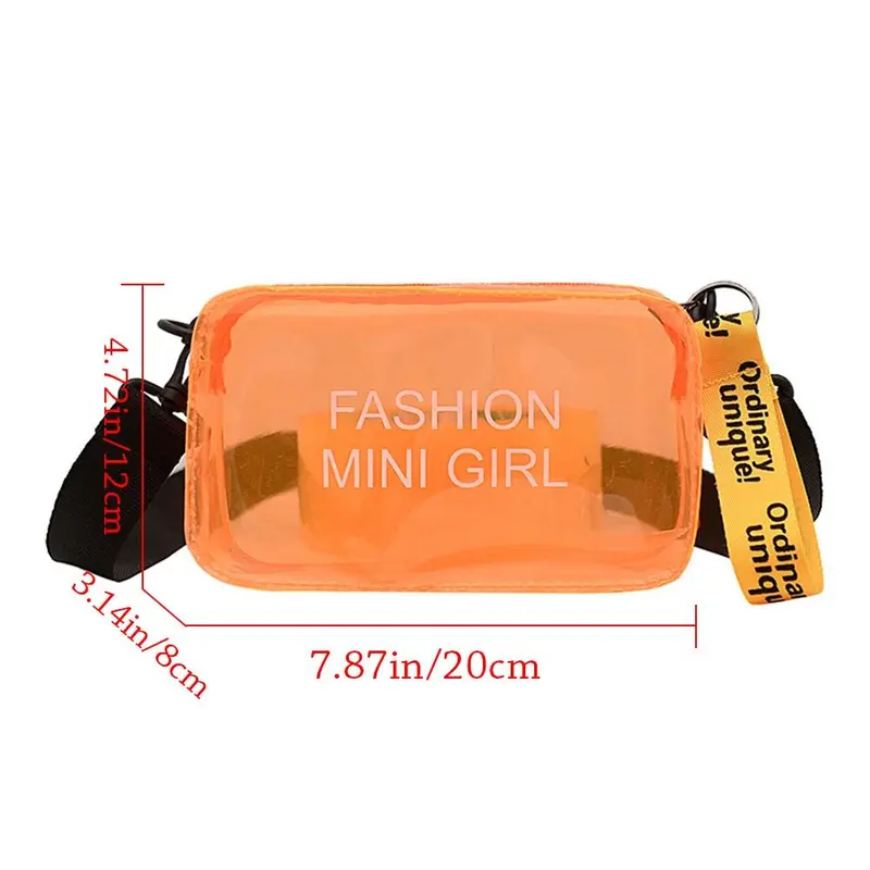 Túi Tote Nhỏ, Thời Trang, Màu Pastel Laser, Chất Liệu PVC, Túi Messenger Đeo Vai Thạch, Túi Đeo Chéo 2
