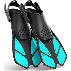 Adjustable Diving Fins, 1 Pair Short Swimming Fins, Professional Swimming Accessories for Adults, Water Sports Equipment for Swimming
