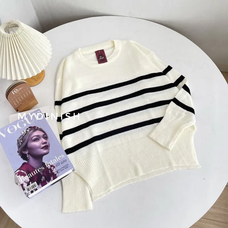 Dinda Blaster Blouse - Atasan Blouse Wanita Bahan Rajut Setrip Baju Nyaman 5