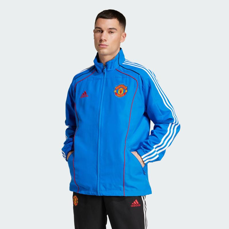 adidas Bóng đá Áo Track Top Manchester United UBP Nam Màu xanh da trời JF0372