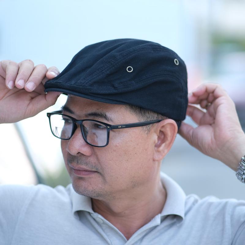 [C6]Mũ Nồi Nam Nón Beret Mỏ Vịt Nam Màu Đen Vải Kaki Cotton Thoáng Mát Form Mềm Thời Trang Cao Cấp Vừa Mọi Đầu mũ nồi