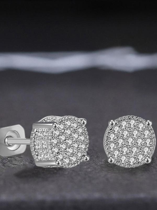 Women's Elegant Glittering Stud Earrings, Gifts for Her, Minimalist Stud Earrings for Women for Party, Daily Decor, Trendy All-match & Exquisite Jewelry for Birthday Gift 3