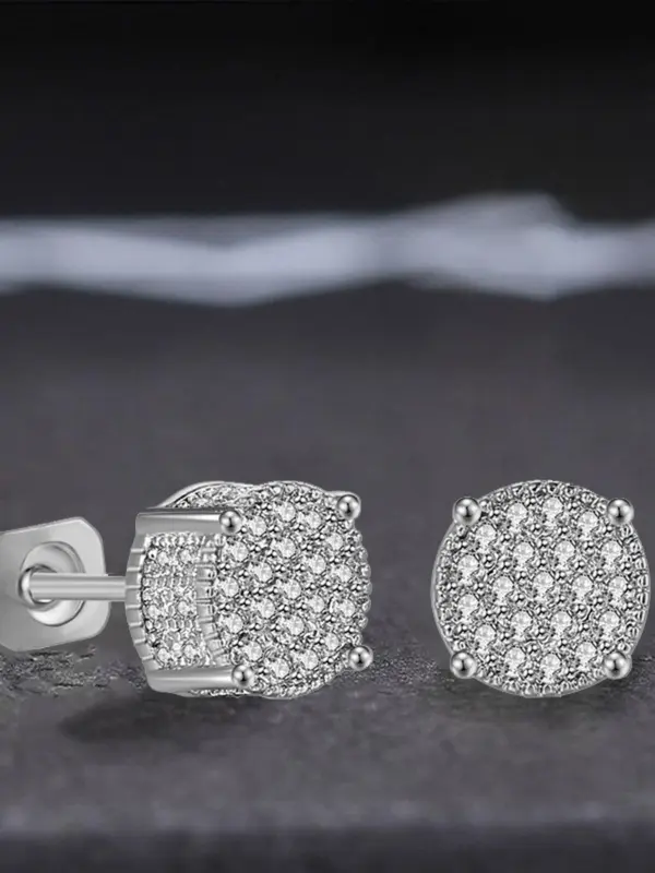 Women's Elegant Glittering Stud Earrings, Gifts for Her, Minimalist Stud Earrings for Women for Party, Daily Decor, Trendy All-match & Exquisite Jewelry for Birthday Gift 3