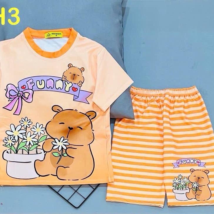 MÃ A36 tay ngắn quần ngố   bé gái  TỪ 12kg-45kg CHẤT THUN LẠNH CO GIÃN BỐN CHIỀU 2
