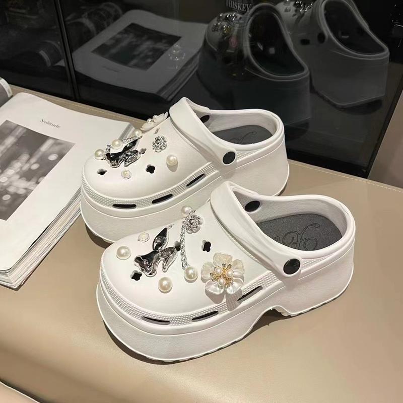 Dép Sục Nữ Cross Chất Liệu Eva Đế Cao 7 cm Dép SanDal Nữ Có Quai Hậu Dễ Đi , Êm Chân , Thoải Mái Kèm Sticker Dễ Thương 0