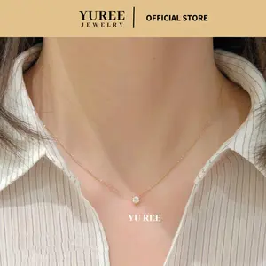YUREE • Nana Necklace • Kalung Mata Satu Nagita • Kalung Titanium Wanita Anti Hitam Anti Karat Aesthetic Korean Style Elegan Simple Mewah