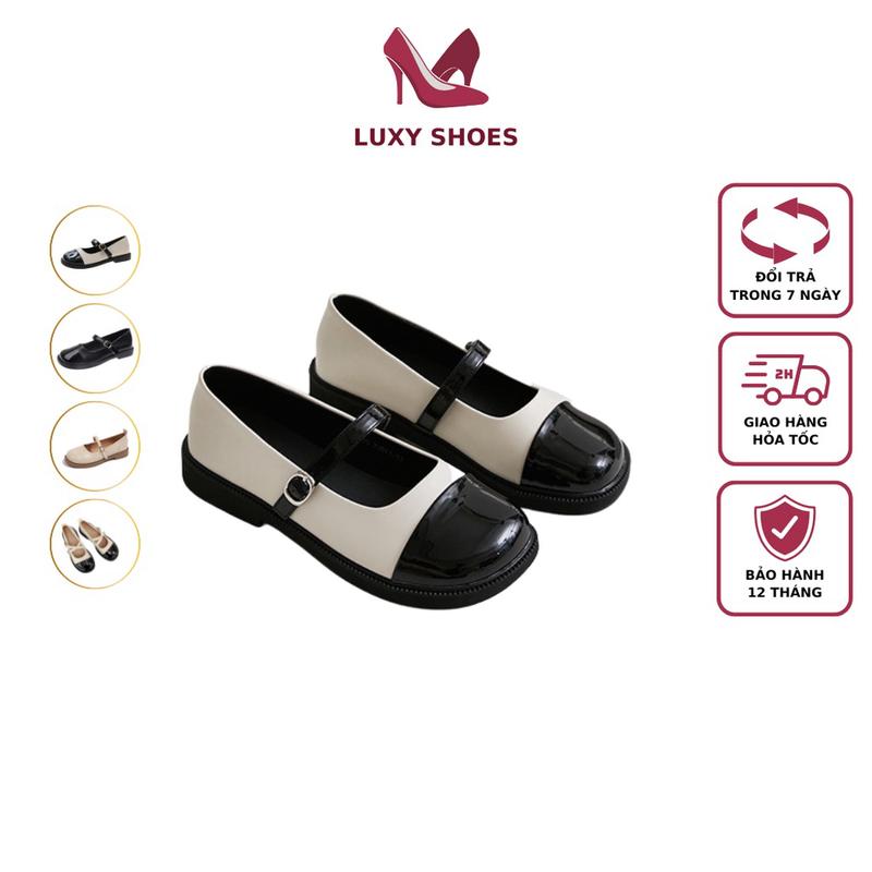 Giày búp bê nữ Mary Jane lolita đế bằng siêu sang LuxyShoes LX25