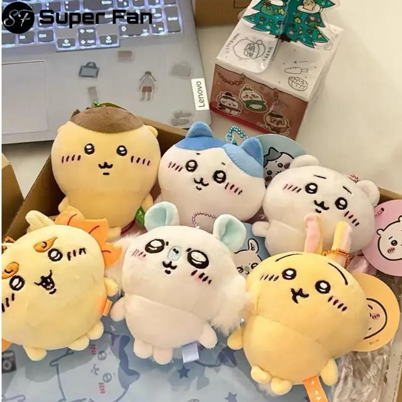 Loket Anak Patung Chiikawa, 10cm, Super Fan, Comel dengan Kaki-Kaki Kecil, Pesona Mewah, Sesuai untuk Beg Sekolah dan Beg Galas, Mainan Loket