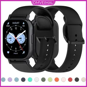 Tali Jam Tangan 22mm Silicone Strap for Xiaomi Redmi Watch 5 Active / 5 Lite Soft Sport Rubber Band Belt Bracelet Wristband Accessories  for Smartwatch Huawei Watch GT 6 5 4 3/Samsung Watch/Aolon/Amazfit GTS GTR/Xiaomi Watch/Itel 011 12/ Advan Strap