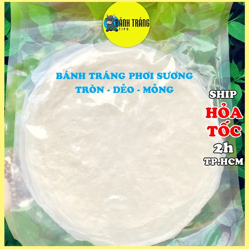 Bánh tráng phơi sương tròn dẻo mỏng bột gạo - mềm ngon thơm gạo - Bánh tráng phơi sương tự nhiên tại lò Tây Ninh | BÁNH TRÁNG TIPO 1
