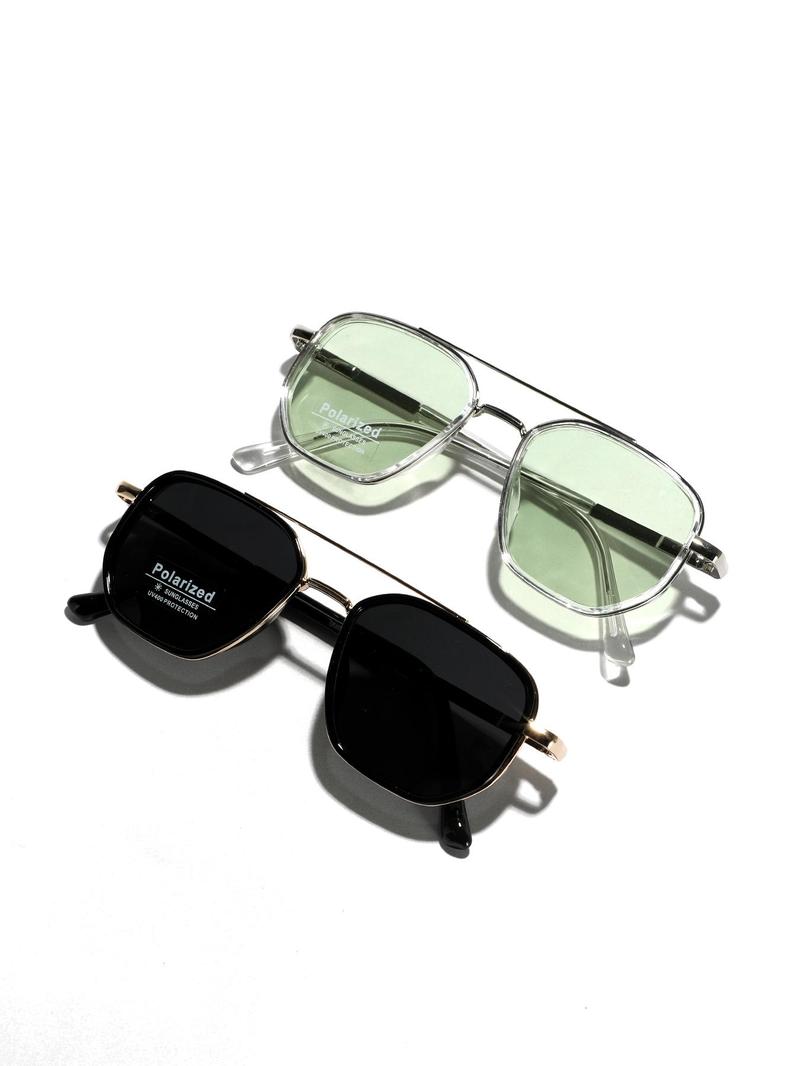 Product Introduction of 2025 new hot selling models unisex vintage polarized sunglasses, trendy casual double bridge sunglasses for travel use, fashion accessories for outdoor activities, sunglasses for men 8