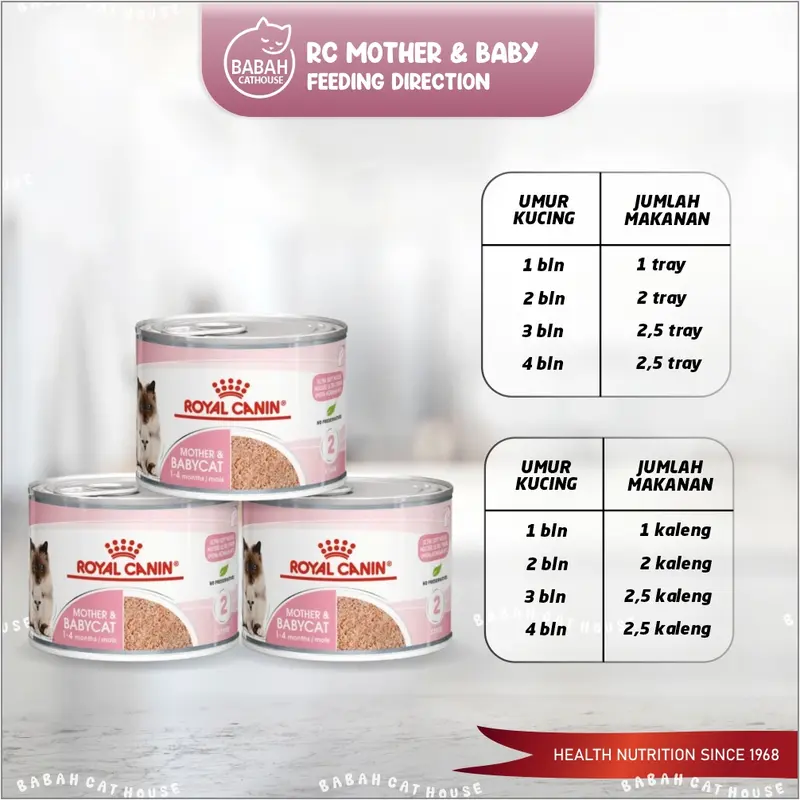 KALENG 195gr ROYAL CANIN MOTHER AND BABY CAT Wet Food Rc Kitten Pouch Makanan Kucing Basah Untuk Induk Anak Bayi Baru Lahir Anakan Menyusui Umur Usia 0 1 2 3 Bulan Can Hair & Skin Kiten Dr 2