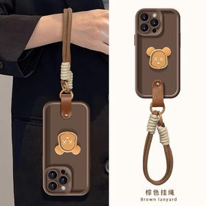 Ốp Điện Thoại Mềm, Dành Cho iPhone 16, 15, 6, 6s, 7, 8 Plus, 16E, 11, 12, 13, mini, 14, Pro Max, X, XR, XS Max, Có Giá Chân Đế Và Ổ Cắm Pop, Có Dây Đeo Kaws