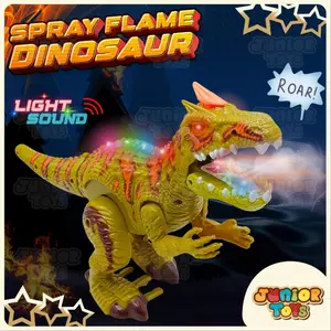 Mainan Dinosaurus Besar Bisa Jalan Smoke Spray Keluar Asap Dari Mulut Bunyi Suara Lampu Dino Toys