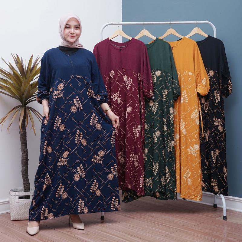 Product Introduction of Gamis Rayon Premium Bunga Polos Kotak 2