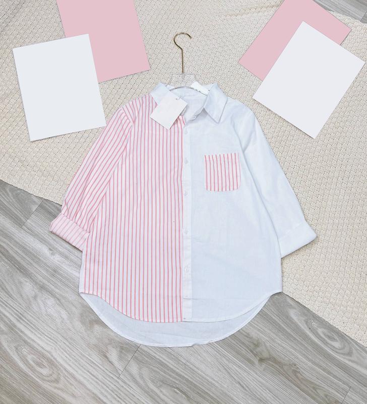 Áo sơ mi kẻ sọc dài tay, chất vải thô hàn cotton thoáng mát mềm mịn mã K1568 Top Women  hàn quốc 7