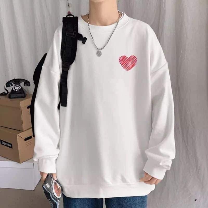 FREE_SHIP ÁO SWEATER NỈ UNISEX KHÔNG NÓN I TRÁI TYM CỰC ĐẸP ÁO NỈ TAY DÀI GIỮ ẤM CỰC TỐT Top Nữ Menswear Hoodie