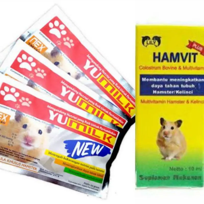 Yu Milk Susu Hamster dan Vitamin Hamvit Suplemen Nutrisi Hewan Hamster Kelinci Yumilk 0