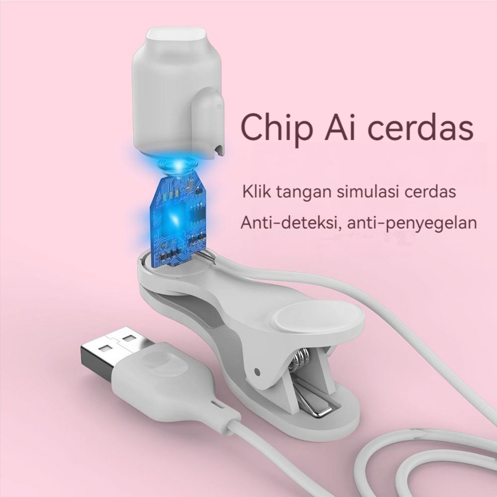Pengklik layar pintar USB secara otomatis mengklik layar ponsel dengan tiga kecepatan 8 suka per detik dengan lampu LED Shoe Charger
