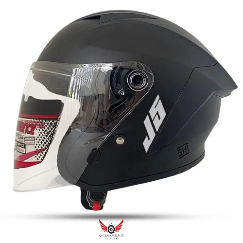 Helm J5 Mla Cerberus Solid Grey Stone/Helm Half Face Pria Wanita Dewasa SNI 2