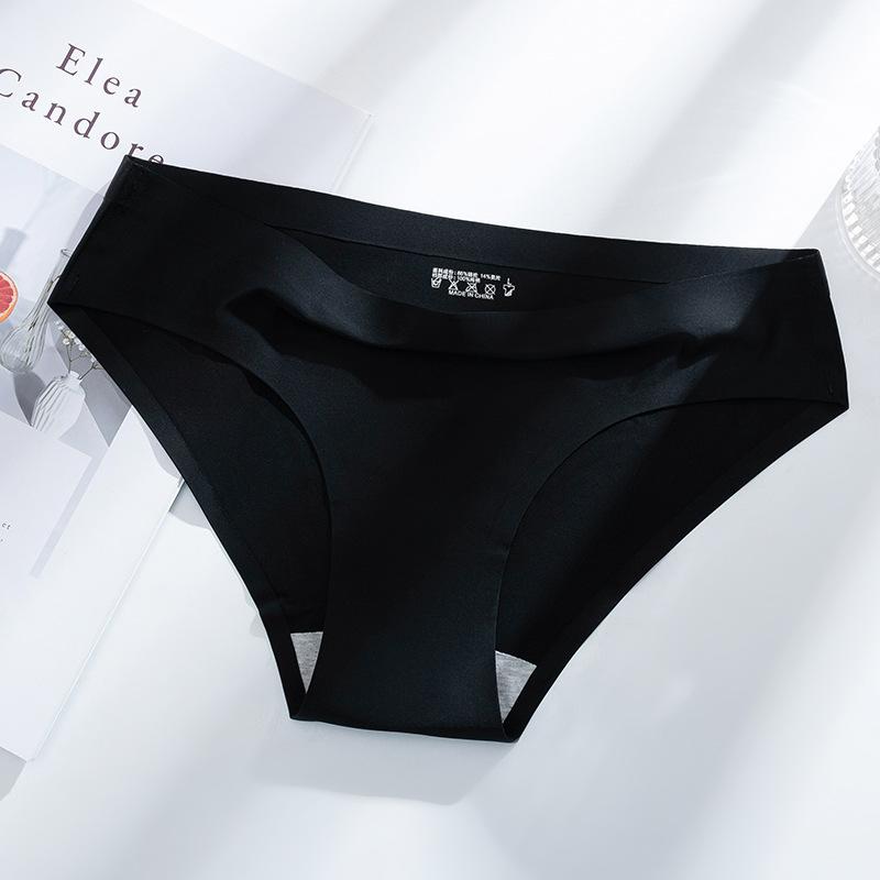 Invisible Briefs Sexy Lingerie Women's Panties Seamless Breathable Underwear Ice Silk Women Solid Color Ladies Girls Underpants 6