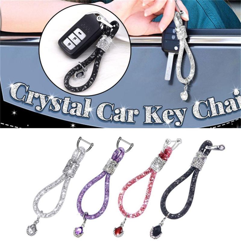 Product Introduction of Car Keychain Elegant Rhinestones Bling Keychain for Women Keychain for Car accessory Accessory Gift Women Handbag Decoration 3