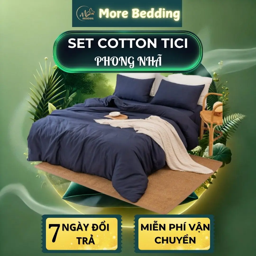 Bộ Vỏ Chăn Ga Gối Cotton Siêu Thoáng Khí More Bedding - Phong Nhã