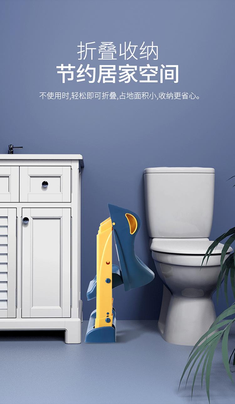 Product Introduction of Children's Toilet Seat Stool Ladder Style Boys and Girls Baby Step Folding Frame Cushion Potty Seat Kids Infant Urinal 21