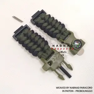 Nabnad Strap Tali Jam Tangan G Shock Paracord 550 Lug Pen 16mm to 22mm Sanctified Pengait Buckle Kompas Kecil