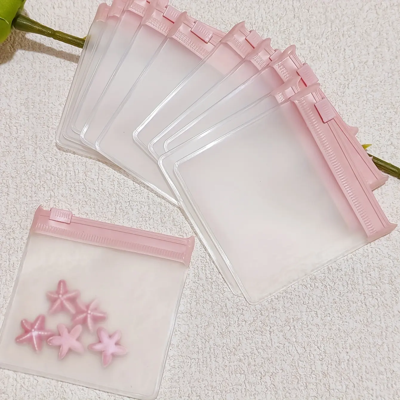 10-Pack Transparent Reusable Anti-Oxidation EVA Jewelry Bags with Self-Sealing Zipper, Durable Jewelry Storage Solution