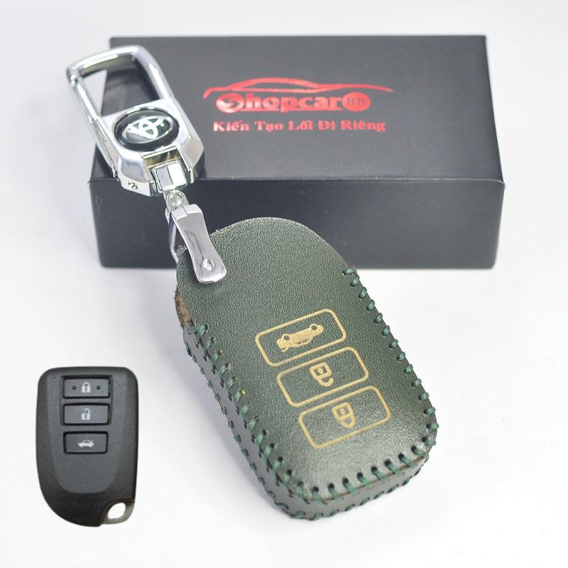 Bao da chìa khoá thông minh xe Toyota Yaris 16-22 Vios G 19-22 . chuẩn mẫu như hình. Nhiều màu da