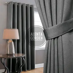 Gorden Jendela Minimalis Dan Pintu Kamar Bahan Blackout Polos Aesthetic Tebal Murah Warna Abu tua Curtain