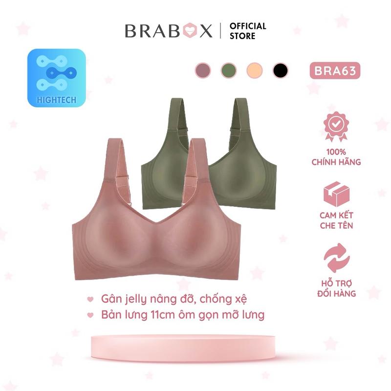Áo ngực BIGSIZE không viền cao su non chống xệ gọn ngực BRABOX BRA63 Nữ
