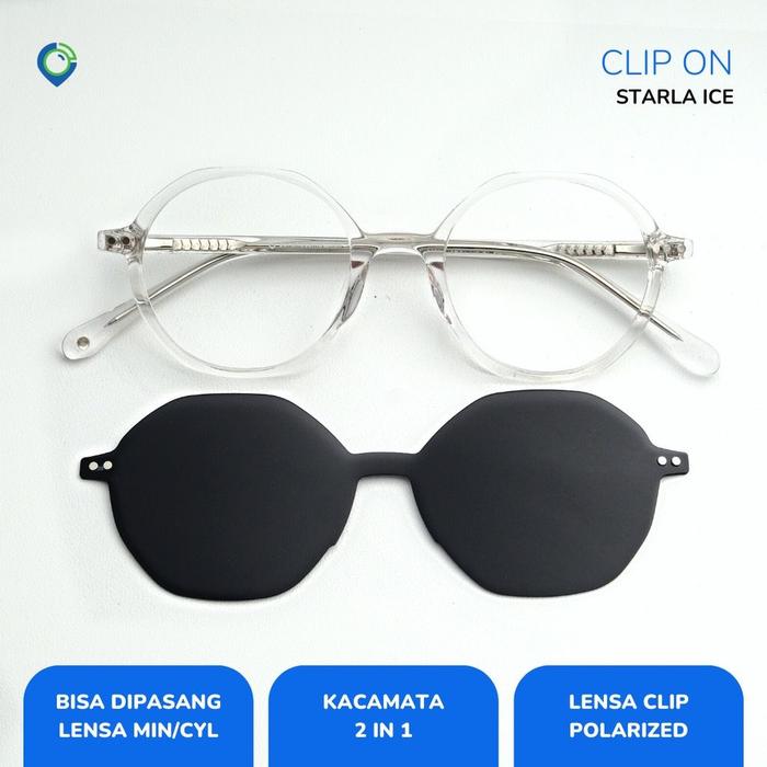 Gambar zonakacamata - Clip On Starla Ice - Frame Kacamata - Pria/Wanita dari zonakacamata_NEW Kota Surabaya Tokopedia