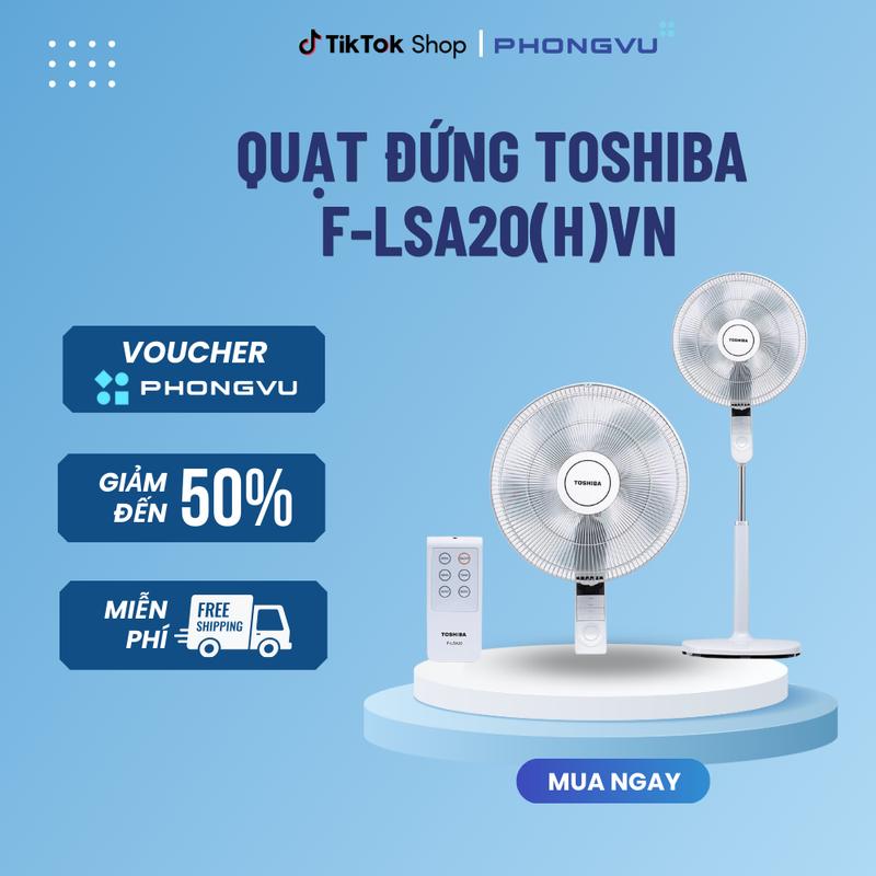 QuạT đứng Toshiba F-LSA20(H)VN - Thiết kế 5 cánh quạt làm mát hiệu quả & Vận hành êm ái - Smart Fan Bảo hành 12 tháng