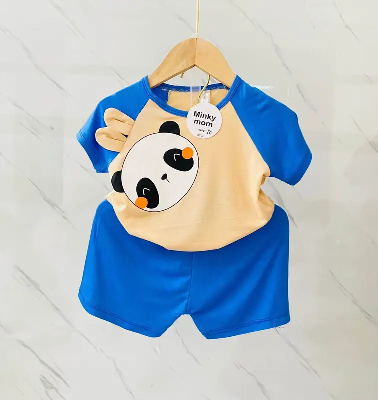 Bộ cộc tay thun lạnh cho bé trai và bé gái 8 -17kg 4