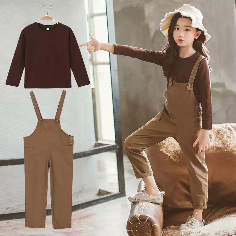 Product Introduction of Baju Kodok Anak 10 -13 Tahun Jumpsuit Overall Celana Panjang Low Waist Katun Bunga Fashion Katun 6