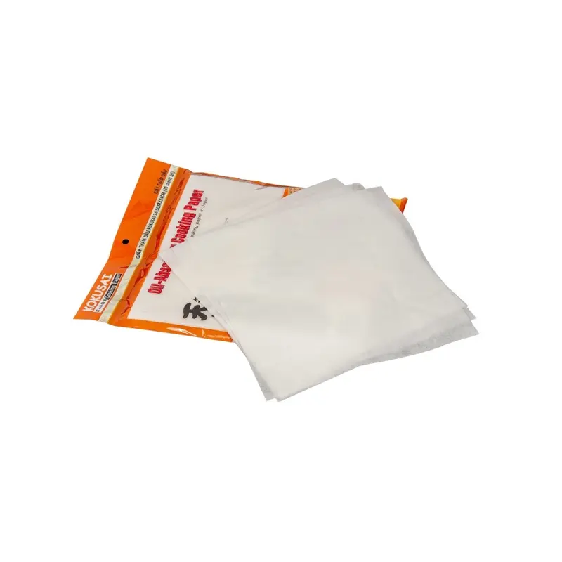 Giấy Thấm Dầu Thực Phẩm Kokusai, 240mm x 245mm (20 tờ/Gói), Thành phần từ bột giấy, An toàn, Đa năng,Thấm hút dầu mỡ cực nhanh, Thành phần từ bột giấy, Made in Japan 1